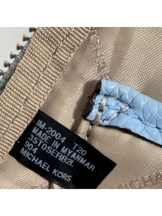 Michael Kors Light Blue Pebbled Leather Backpack main image 15